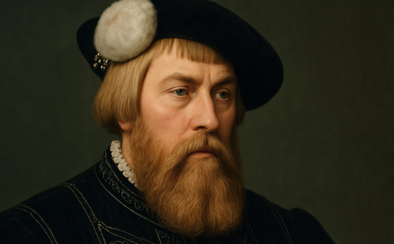 AI-reconstructed image of Gustav Vasa, king of Sweden.