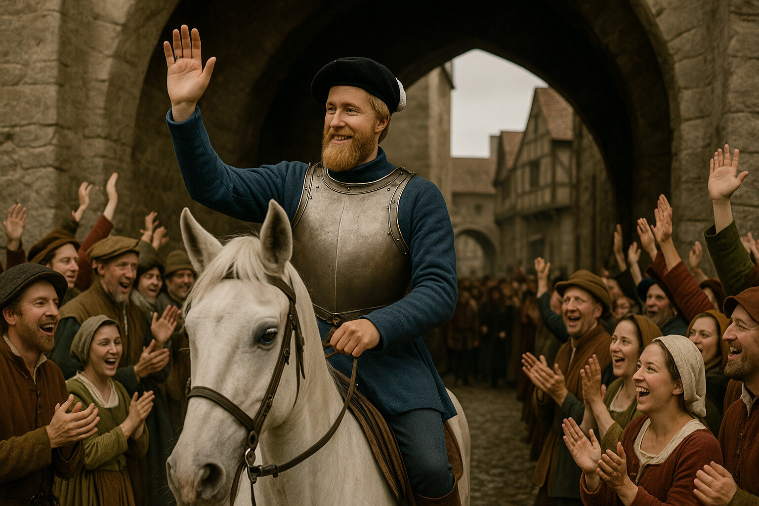 Gustav Vasa rider in i Stockholm midsommar 1523
