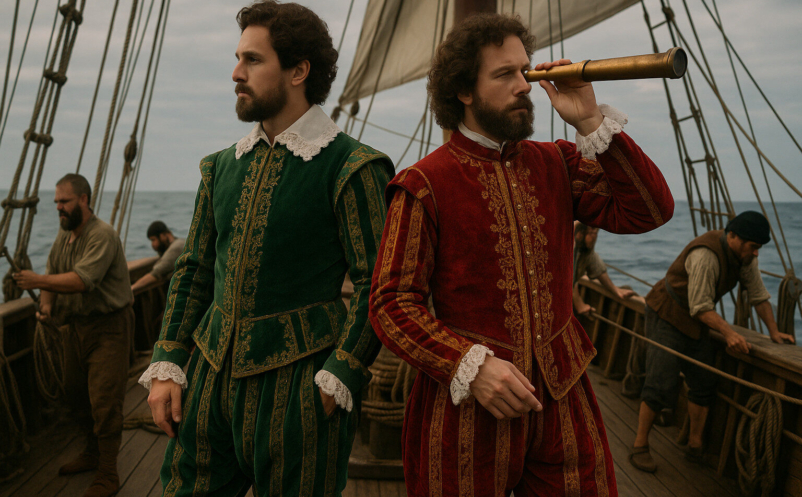 Swedish colonizers on their way to North America