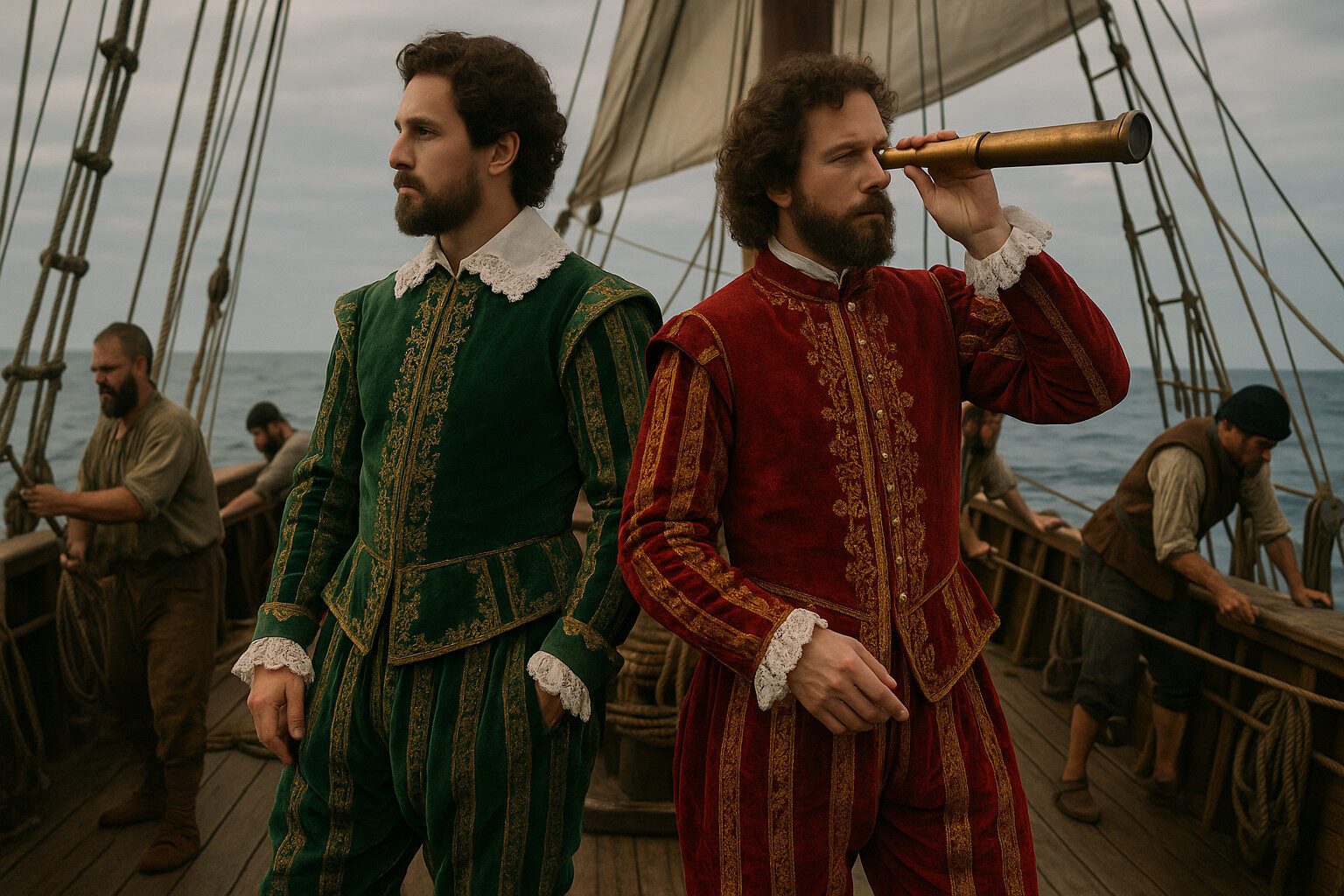 Swedish colonizers on their way to North America