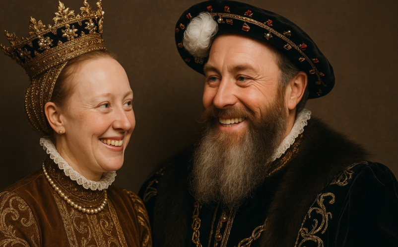 Gustav Vasa och hans andra hustru, Margareta Leijonhufvud